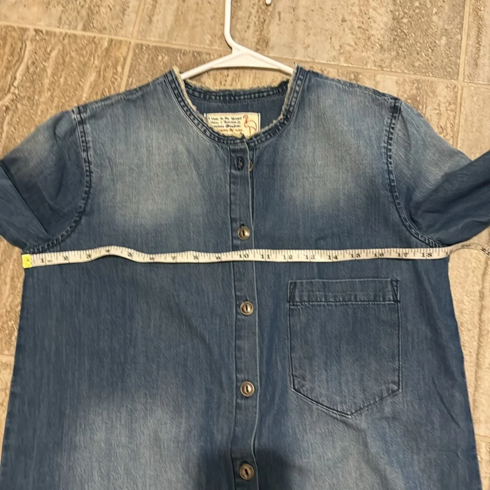 NWT Sandrine Rose x Free People Denim Button Up Top Size Small